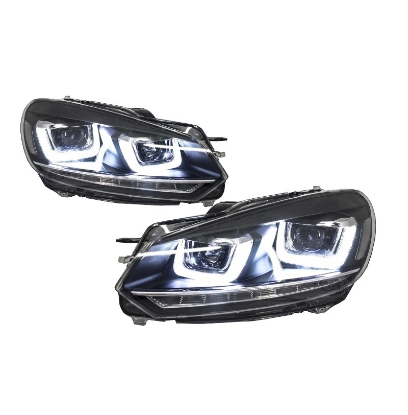 VW GOlf 6 Farovi 3D Black DRL