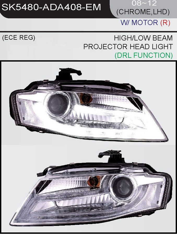 Devil Eye farovi AUDI A4 Hrom 08-12 LED TUBE !!!