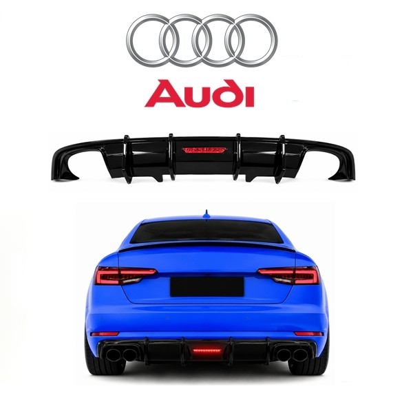 Difuzor A4 za Audi S-line RS LED 16-20