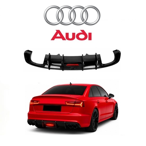 Difuzor A6 za Audi S-line RS LED 12-15