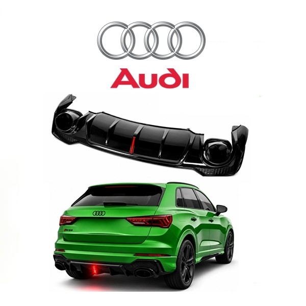 Difuzor Q3 za Audi S-line RS LED 22-25
