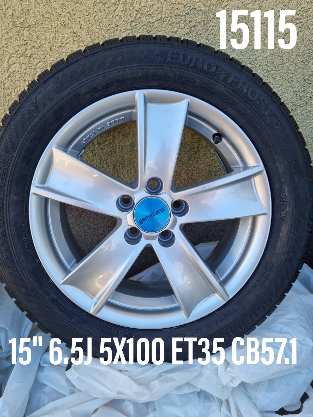 15 Alufelne 5x100/6,5j/et35/cb 57,1.