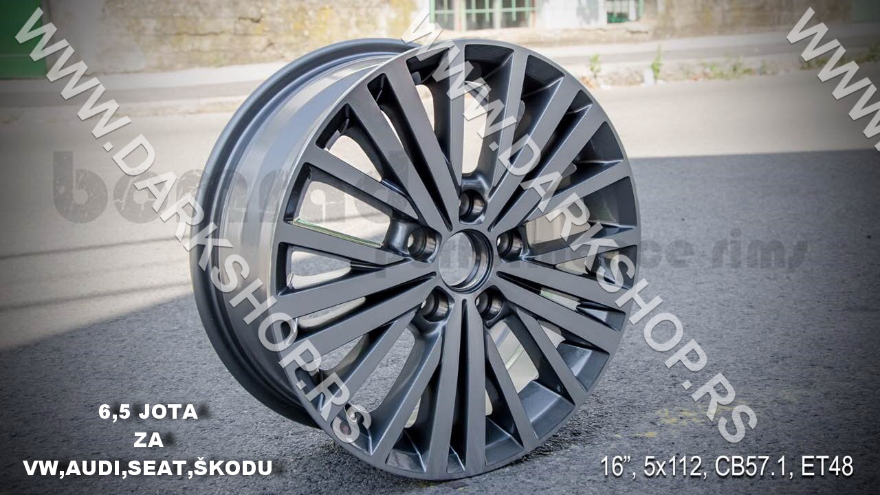 16 ALUFELNE /5X112/6,5 JOTA/ET48 /CB 57,1 ZA AUDI,VW,SEAT,SKODU