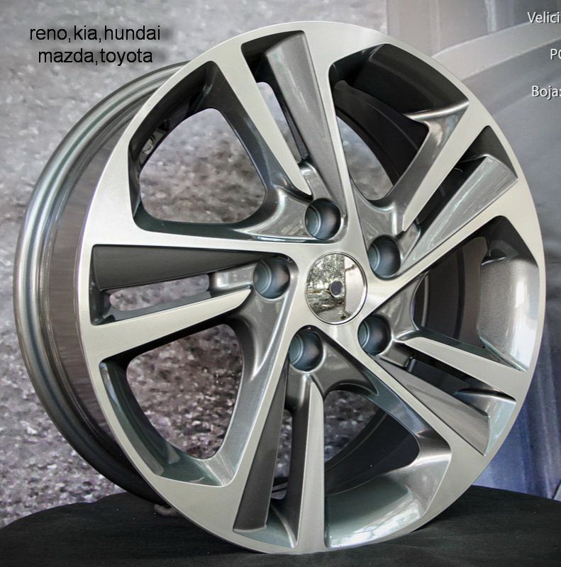 16 alufelne 5x114.3/6,5 jota,/et 35/cb 73,1.  boja:gunmetal siva