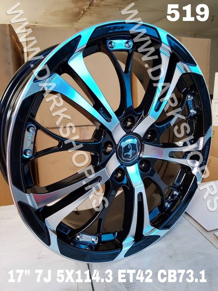 17 ALUFELNE 5X114,3/7JOTA/ET42/CB 73,1 ZA RENO,HYNDAI,KIA,NISSAN