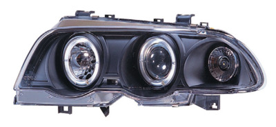 Angel Eye farovi BMW E46 4V/KARAVAN Hrom,CRNI 99-02 + MOTOR