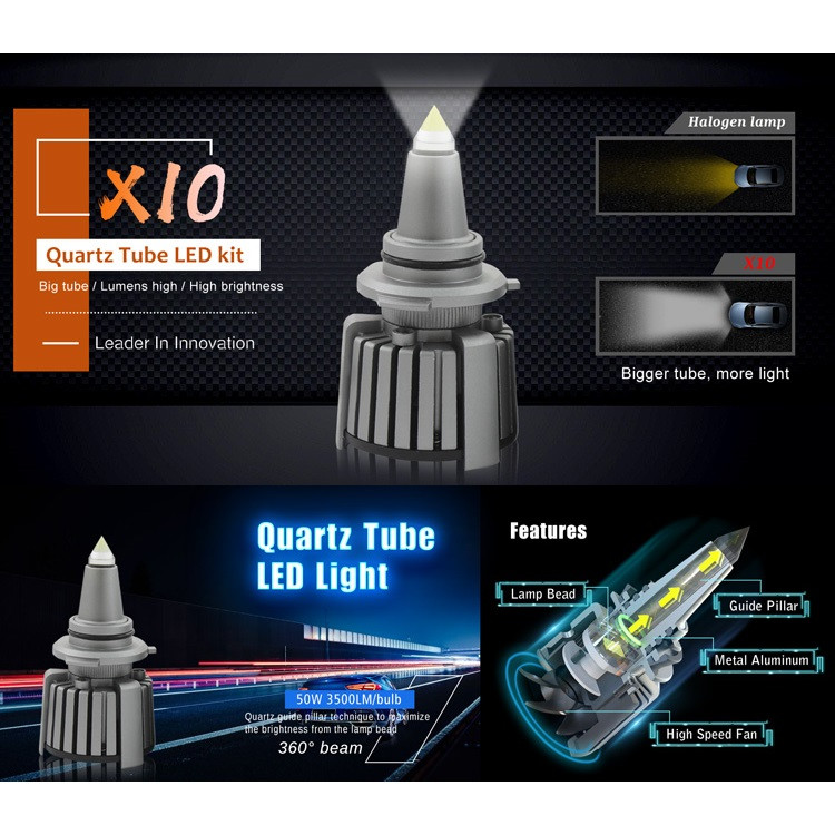 Hir2/9012 Led sijalica X10 laser chip 7000 lumena