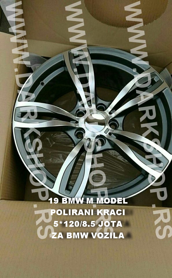 19 FELNA ZA BMW M LOOK/POLIRANI KRACI/REPLIKA. 5*120/8.5 JOTA.