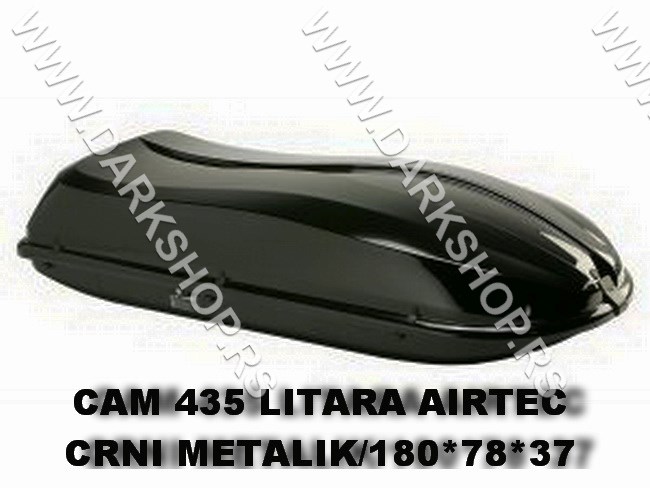 KROVNI KOFER 435 LITARA CRNI METALIK