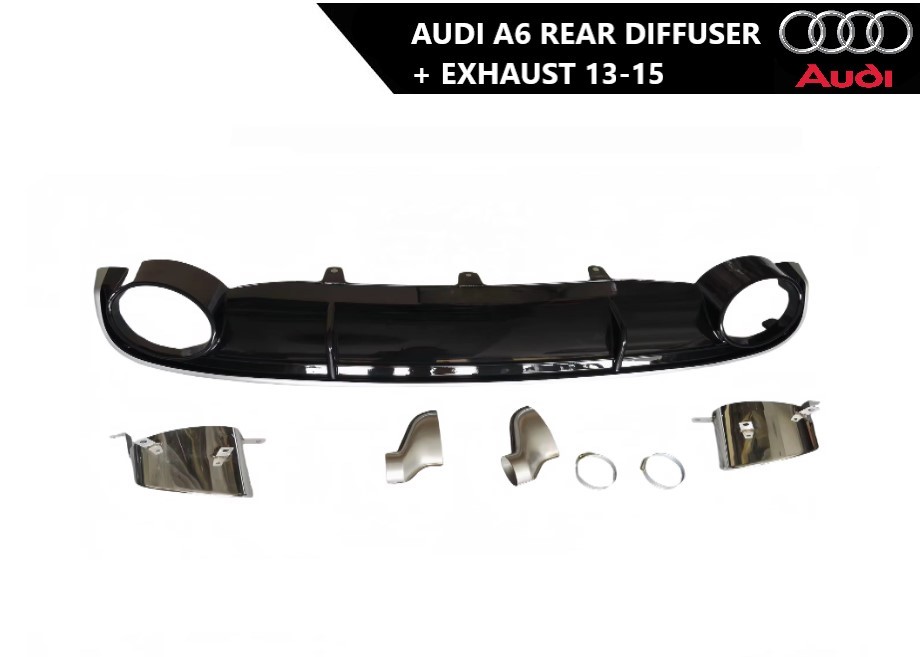 Audi A6 zadnji difuzor sa auspuhom 13-15