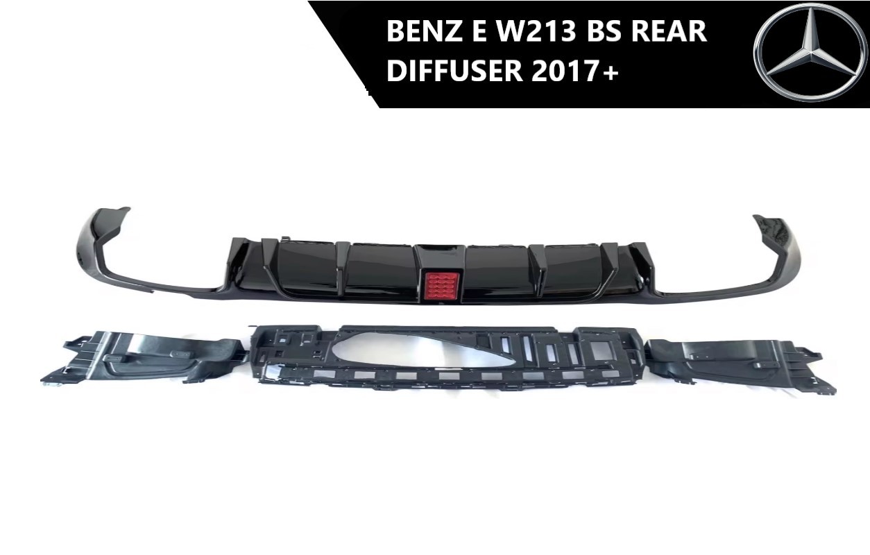 Mercedes E W213 zadnji difuzor BS sa LED stop svetlom 17+