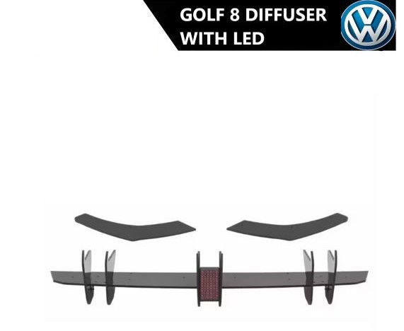VW Golf 8 zadnji difuzor sa LED stop svetlom