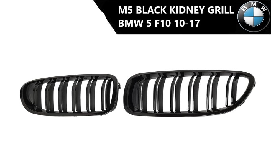 BMW 5 F10 M5 black kidney prednji grill 10-17