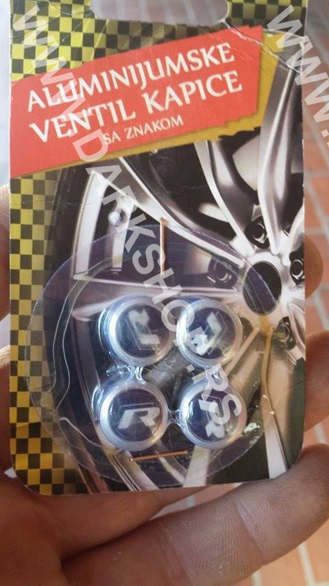 KAPICE VENTILA SA ZNAKOM AUTA/ALUMINIJUM