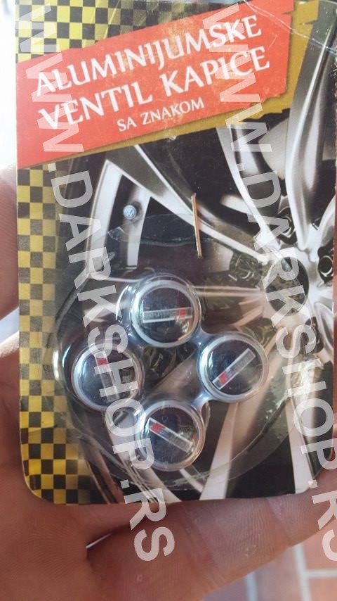 KAPICE VENTILA SA ZNAKOM AUTA/ALUMINIJUM