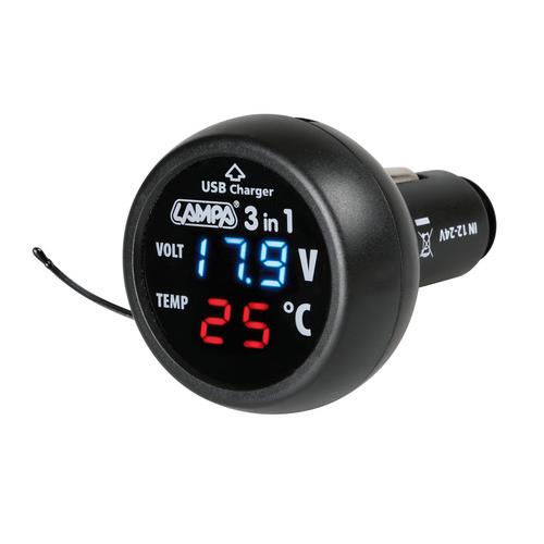 TERMOMETAR+VOLTMETAR+USB PREKO UPALJACA