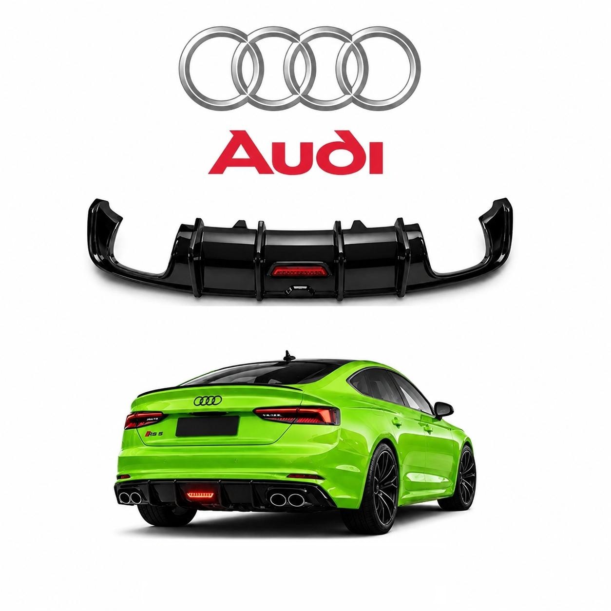 Difuzor A5 za Audi S-line RS LED 16-20