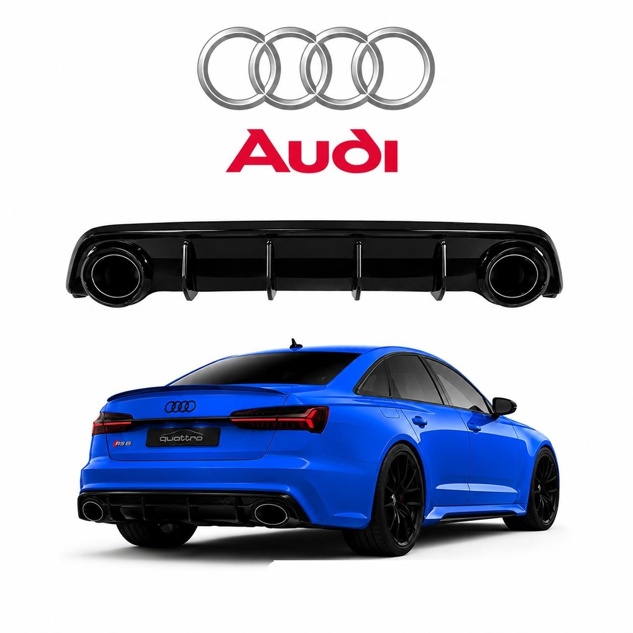 Difuzor A6 za Audi S-line RS 15-18