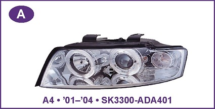 AUDI A4 01-04 ANGELEYES CRNI,HROM