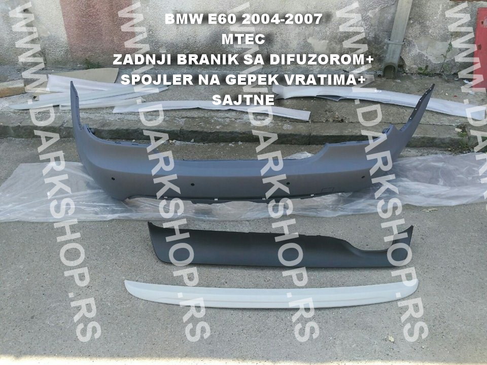 BMW E60 MTEC BRANIKPREDJIN+DIFUZOR+SAJTNE+SPOJLER OD 04-07
