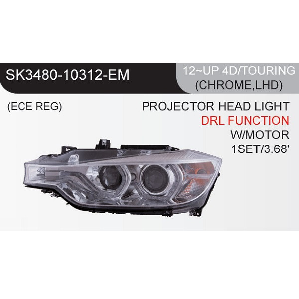 BMW 3 F30/F31 BLACK,crome 12-UP DRL