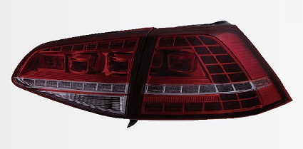 LED Stop svetla GOLF 7 RED-SMOKE,black 12-UP