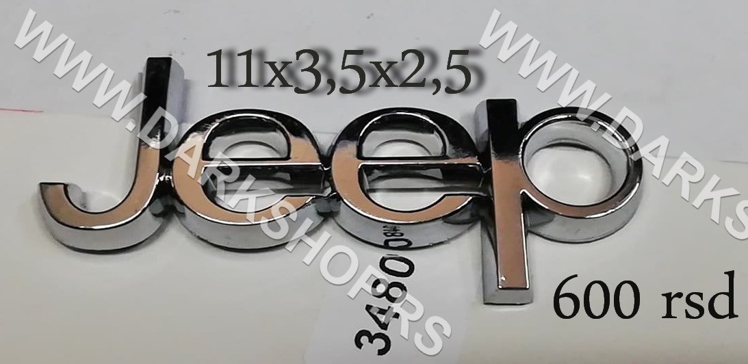 jeep natpis veci i manji