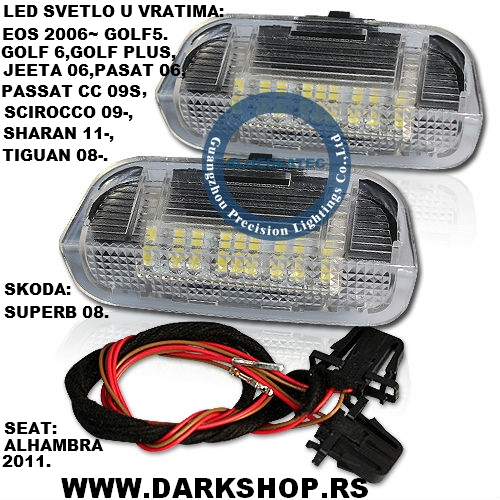 GOLF 5.6 LED FABRICKO SVETLO U VRATIMA .