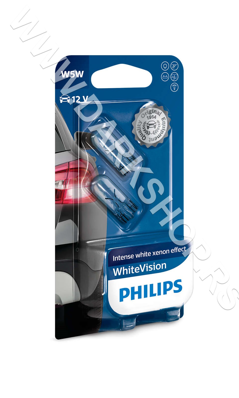 PHILPS T10 WHITE VISION 3.7K  12961NBVB2