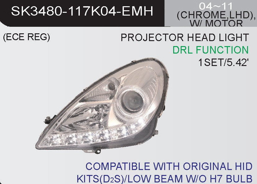 Mercedes SLK class R171 Hrom/Devil Eye farovi D2S Xenon  04-11